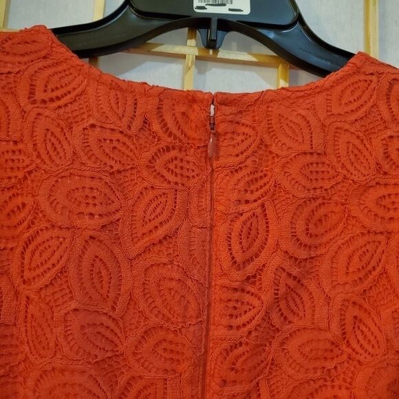 Ann Taylor Lace Ruffle Sleeve Dress Sz 10 - Picture 8 of 8